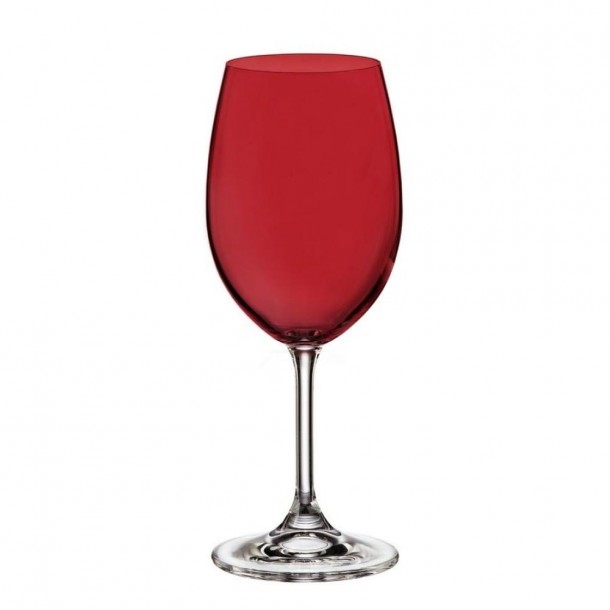 Ποτήρι Κρασιού Σετ 6τμχ Κρυστάλλινο Bohemia Sylvia Red 350ml CTB4S4157235