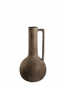 Βάζο Κεραμικό Με Χερούλι Μπρονζέ-Χρυσό 17,5x17,5x34εκ. Zen Collection 25.24.51671