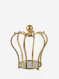 Διακοσμητική Κορώνα Μεταλλική Χρυσή Με Καθρέπτη 20x17x24εκ. Zen Collection 25.55.52292