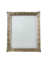 Κορνίζα Polyester Ασημί Με Γραμμές 20x25εκ. Zen Collection 25.12.51484