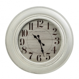 Ρολόι Τοίχου Polyresin Λευκό ESPIEL 76x4,9x76εκ. ROL626