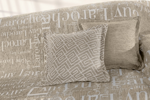 Διακοσμητική Μαξιλαροθήκη 50x50εκ. Polycotton-Acrylic Stamp Taupe Guy Laroche