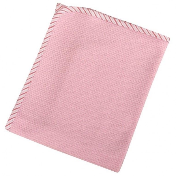 Πάνα Πικέ Βαμβακερή Bebe 80x80εκ. Rige Pink