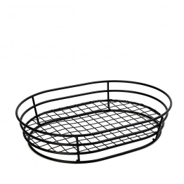 Καλάθι Μεταλλικό Οβάλ Μαύρο 28x20x6εκ. ESPIEL HOT1004