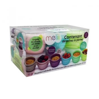 Σετ 12τμχ Δοχεία Με Καπάκι Snap and Go Pods 59ml Melii MEL11030
