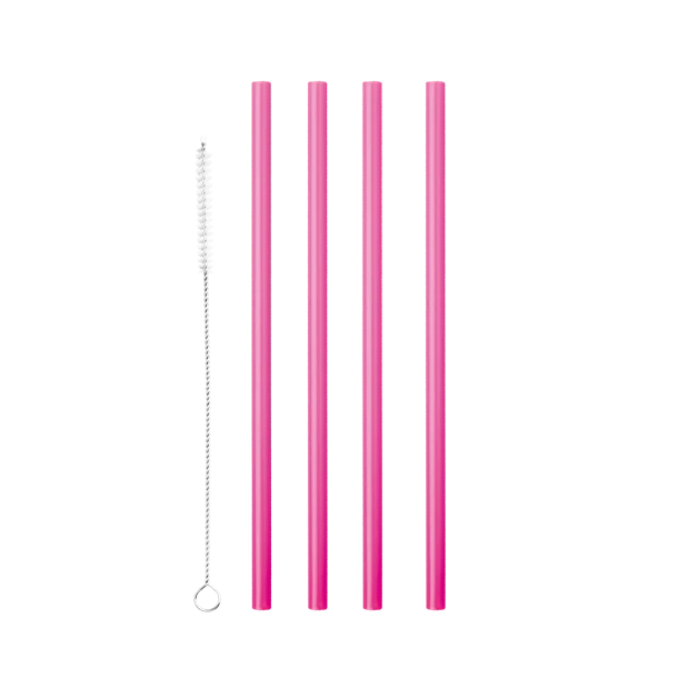 Σετ 12τμχ Καλαμάκια Πλαστικά 21εκ. Με Βουρτσάκι Καθαρισμού Metaltex 16-253135