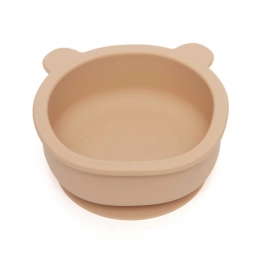 Μπωλ Σιλικόνης Με Βεντούζα Bear Honey Peach 12x11x5εκ. Petit Monkey PTM-SB3