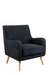 Πολυθρόνα Υφασμάτινη Μαύρη 70,5x80x88,5εκ. Zen Collection 24.34.50229