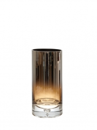 Βάζο Χειροποίητο Φυσητό Γυαλί Ασημί-Καφέ 12x25εκ. Zen Collection 25.43.52152