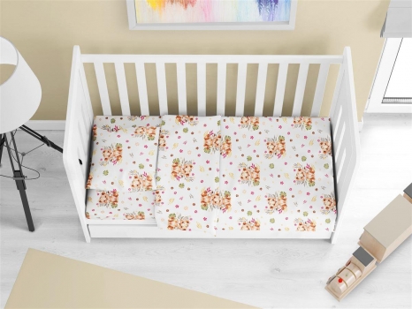 Πάπλωμα Βαμβακερό Κούνιας 120x160εκ. Lion Cub 530 Beige Dimcol