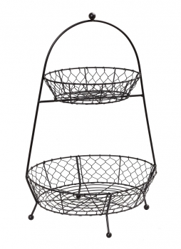 Φρουτιέρα 2όροφη Μεταλλική 34x26x52εκ. ESPIEL TAK226