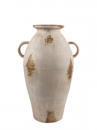 Βάζο Μεταλλικό Μπεζ Αντικέ 28x23x28εκ. Zen Collection 25.17.51538