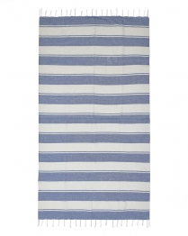 Πετσέτα Θαλάσσης Pestemal Βαμβακερή Μπλε-Λευκή 90x180εκ. ble 5-46-509-0046