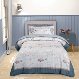 Κουβερλί 2 Όψεων Microfiber Μονό 160x220εκ. Essential 8852 Γκρι Greenwich Polo Club