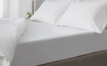 Σετ Σεντόνια Βαμβακερά King 250x280εκ. Λευκά Komvos Home 7016000-1