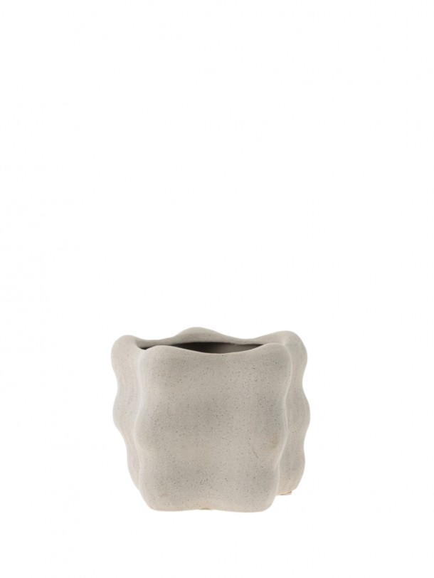 Βάζο Κεραμικό Μπεζ 16,5x13,5εκ. Zen Collection 24.19.50008