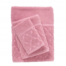 Σετ Πετσέτες 3τμχ Polycotton Best 0791 Ροζ Das Home