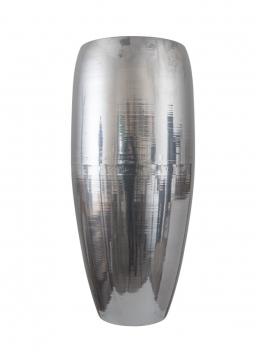 Βάζο Επιδαπέδιο Μεταλλικό Ασημί 33x70εκ. Zen Collection 26.1.52209