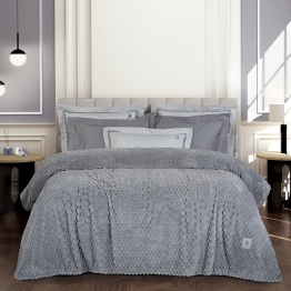 Κουβέρτα Fleece Υπέρδιπλη 220x240εκ. Essential 3476 Γκρι Greenwich Polo Club