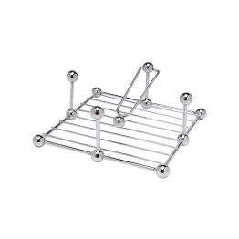 Χαρτοπετσετοθήκη Μεταλλική Inox Σφαίρες ESPIEL 21x21x8,5εκ. MTT128