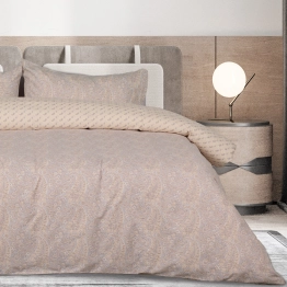 Σετ Παπλωματοθήκη Φανελένια Υπέρδιπλη 2 Όψεων 220x240εκ. Happy Flannel Line 9680 Grey-Yellow Das Home