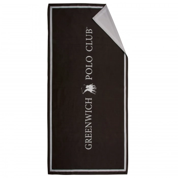 Πετσέτα Θαλάσσης Microfiber 80x170εκ. Essential 4028 Μαύρη-Taupe Greenwich Polo Club