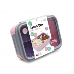 Φαγητοδοχείο Με Έως 3 Χωρίσματα Bento Pink-Purple 1250ml Melii MEL21900
