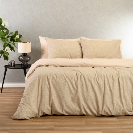 Σετ Σεντόνια Polycotton Μονά 170x270εκ. Davide Beige Casual Line Melinen 20005249