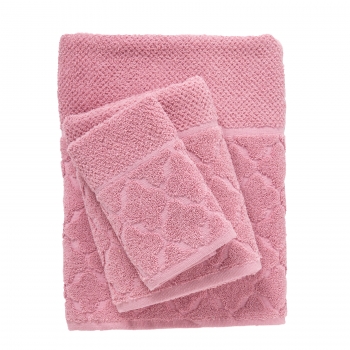 Σετ Πετσέτες 3τμχ Polycotton Best 0791 Ροζ Das Home