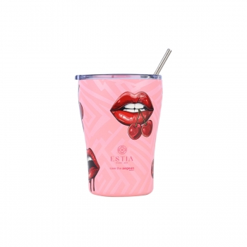 Θερμός-Ποτήρι Ανοξείδωτο Coffee Mug Blush Pop Save The Aegean 350ml-9x13εκ. Estia 01-31800