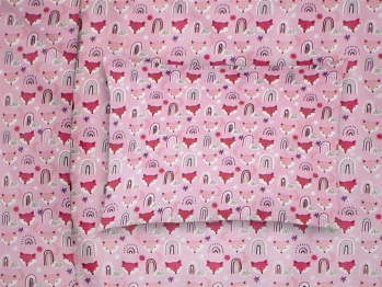 Μαξιλαροθήκη Φάκελος Bebe Βαμβακερή Rotary 35x45εκ. Fox 525 Pink Dimcol