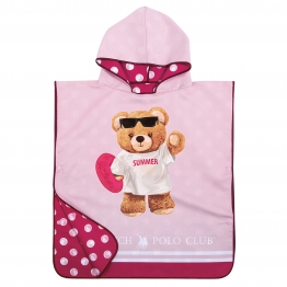 Πόντσο Παιδικό Microfiber 50x115εκ. Junior 4039 Ροζ Greenwich Polo Club