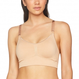Σουτιέν Θηλασμού Χωρίς Ραφές Μπεζ Seamless Nursing Bra Large Carriwell CW3052