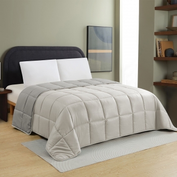 Πάπλωμα 2 Όψεων Microfiber Υπέρδιπλο 220x240εκ. Brooklyn Silver-Grey Melinen 20004993