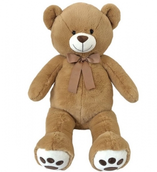 Λούτρινο Μεγάλο Αρκούδι Μπεζ-Καφέ 80εκ.ToyMarkt 79-496