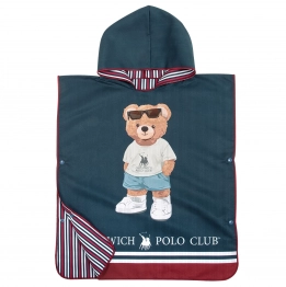 Πόντσο Παιδικό Microfiber 50x115εκ. Junior 4042 Μπλε Greenwich Polo Club