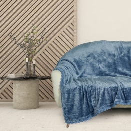 Κουβέρτα Fleece Καναπέ 130x170εκ. Blankets 1186 Dusty Blue Das Home