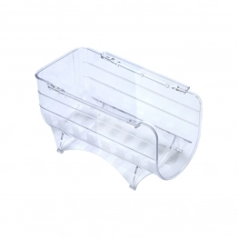 Κουτί Οργάνωσης Ψυγείου Για Μπουκάλι Κρασί Πλαστικό Διάφανο 10x20εκ. Estia 01-20149