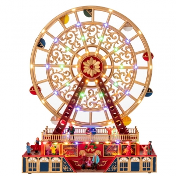 Χριστουγεννιάτικη Παράσταση Polyresin-Πλαστικό Με Φως-Μουσική & Κίνηση Λούνα Πάρκ 38x17x48εκ. iliadis 90756