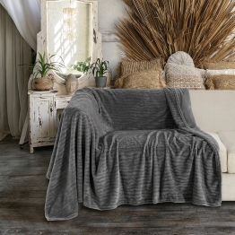 Ριχτάρι Flannel Τριθέσιου 170x300εκ. Enzo Grey Melinen 20003808
