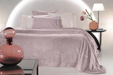 Σετ 2τμχ Κουβέρτα Υπέρδιπλη Velour Fleece 220x240εκ. Με Διακοσμητική Μαξιλαροθήκη Smoothie Melanze Guy Laroche