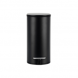 Καλάθι Απορριμμάτων Μεταλλικό Soft Close Mat Black 5lt-13,8x28,4x30,5εκ. Slim Estia 02-5566