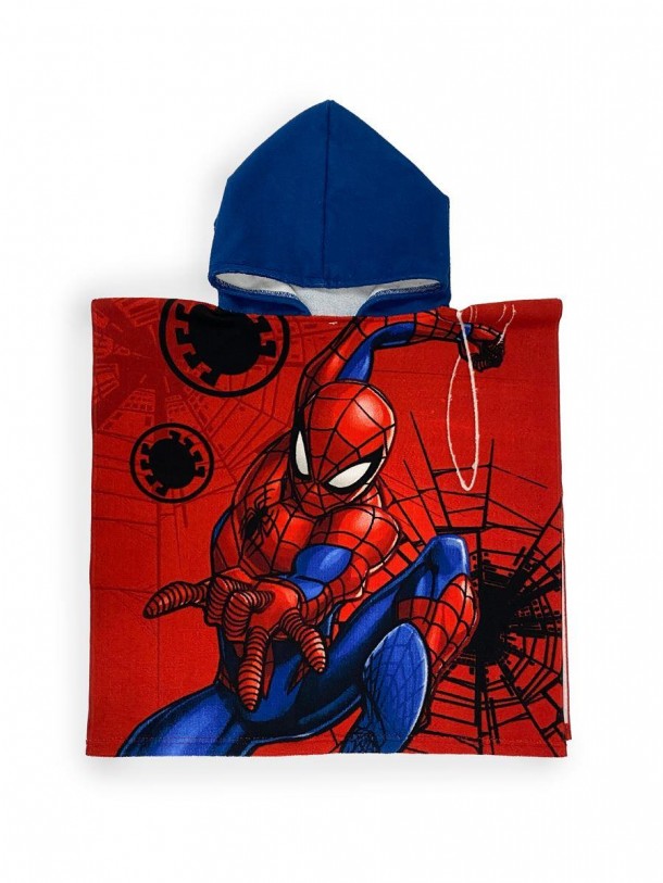 Πόντσο Παιδικό Microfiber 50x100εκ. Spiderman 25 Red Marvel DimCol