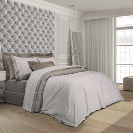 Σετ Παπλωματοθήκη Polycotton Υπέρδιπλη 220x240εκ. Essential 2168 Σπαγγί-Λευκό Greenwich Polo Club