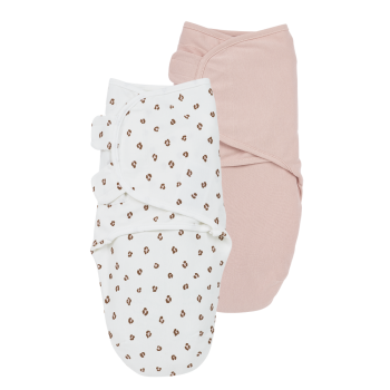 Σετ 2τμχ Υπνόσακος Βρεφικός Βαμβακερός 1.0Tog Ιδανικός Για Φάσκιωμα 0-3 Μηνών/50-62εκ. Swaddle Mini Panther Soft Pink Meyco MEY-155.162.41.01B