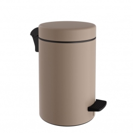 Καλάθι Απορριμμάτων 10lt-Φ20x37εκ. Soft Close Ανοξείδωτο Matte Beige Pam & Co 2037-103