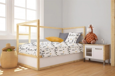 Πάπλωμα Μπεμπέ Βαμβακερό Κούνιας 120x160εκ. Seabirds 578 White-Grey DimCol 31111121055