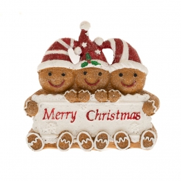 Χριστουγεννιάτικο Διακοσμητικό Gingerbread Polyresin Καφέ 10x3,5x9,5εκ. iliadis 86658
