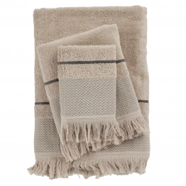 Σετ Πετσέτες 3τμχ Βαμβακερές Best 0842 Taupe Das Home