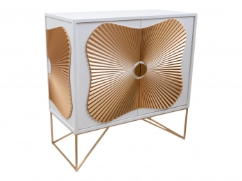 Μπουφές Mdf Λευκός-Χρυσός 78,5x38x80εκ. Zen Collection 24.39.51288